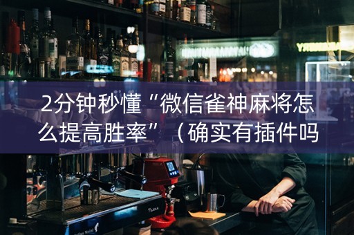 2分钟秒懂“微信雀神麻将怎么提高胜率”（确实有插件吗)