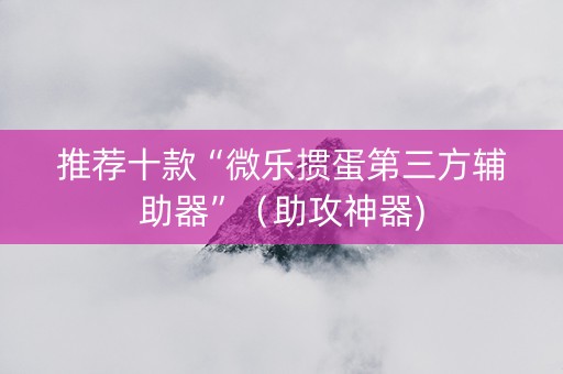 推荐十款“微乐掼蛋第三方辅助器”（助攻神器)