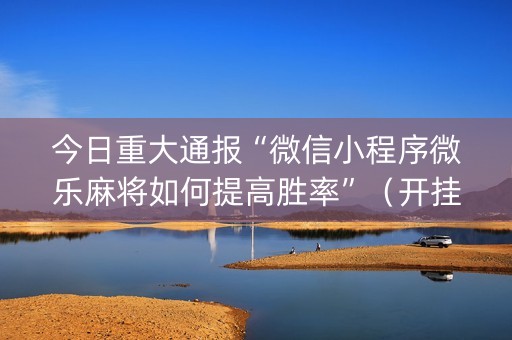 今日重大通报“微信小程序微乐麻将如何提高胜率”（开挂辅助器脚本)