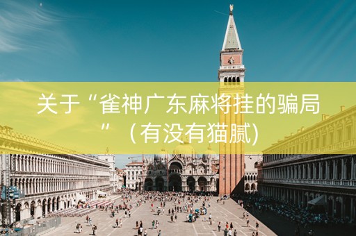 关于“雀神广东麻将挂的骗局”（有没有猫腻)