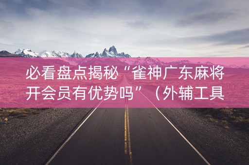 必看盘点揭秘“雀神广东麻将开会员有优势吗”(外辅工具) 必看盘点揭秘“雀神广东麻将开会员有优势吗”(外辅工具)