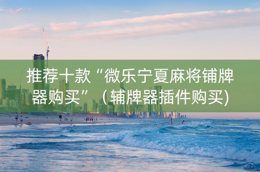 推荐十款“微乐宁夏麻将铺牌器购买”（辅牌器插件购买)