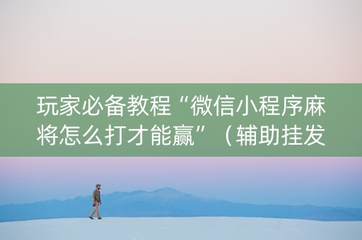 玩家必备教程“微信小程序麻将怎么打才能赢”（辅助挂发牌规律)