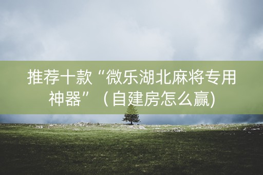 推荐十款“微乐湖北麻将专用神器”（自建房怎么赢)
