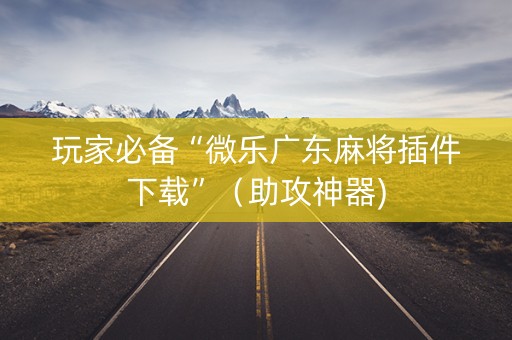 玩家必备“微乐广东麻将插件下载”（助攻神器)