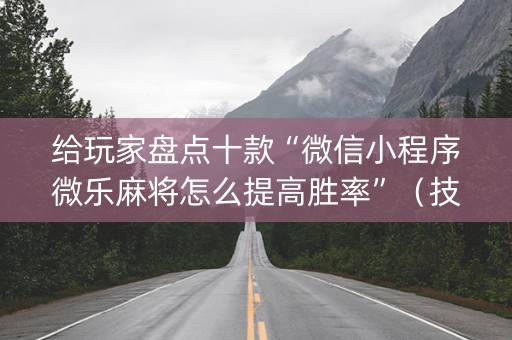 给玩家盘点十款“微信小程序微乐麻将怎么提高胜率”（技巧和打好牌方法)