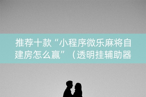 推荐十款“小程序微乐麻将自建房怎么赢”（透明挂辅助器)