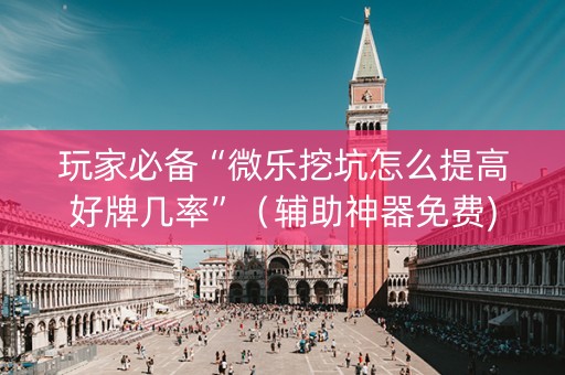 玩家必备“微乐挖坑怎么提高好牌几率”（辅助神器免费)