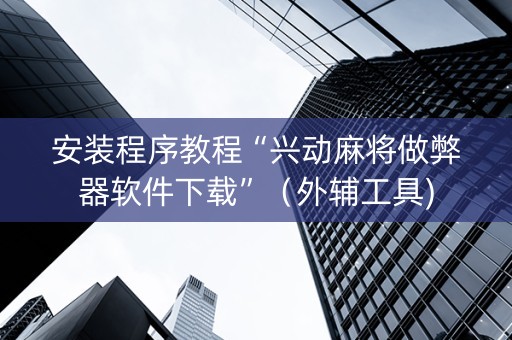 安装程序教程“兴动麻将做弊器软件下载”（外辅工具)