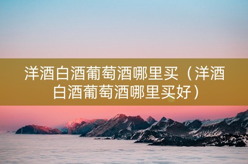 洋酒白酒葡萄酒哪里买（洋酒白酒葡萄酒哪里买好）