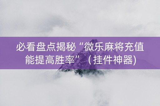 必看盘点揭秘“微乐麻将充值能提高胜率”（挂件神器)