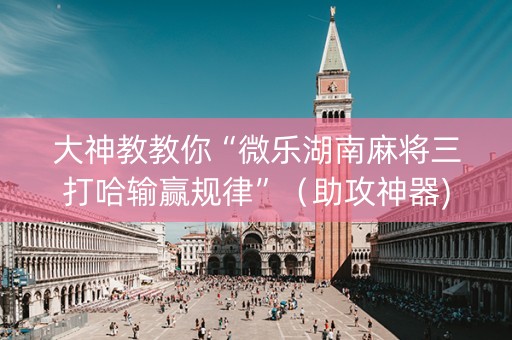 大神教教你“微乐湖南麻将三打哈输赢规律”（助攻神器)