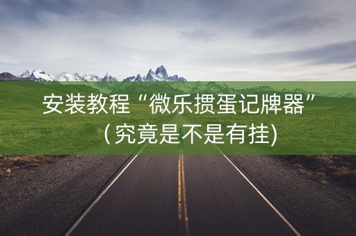 安装教程“微乐掼蛋记牌器”（究竟是不是有挂)