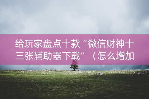 给玩家盘点十款“微信财神十三张辅助器下载”（怎么增加胜率)
