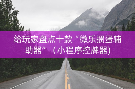 给玩家盘点十款“微乐掼蛋辅助器”（小程序控牌器)