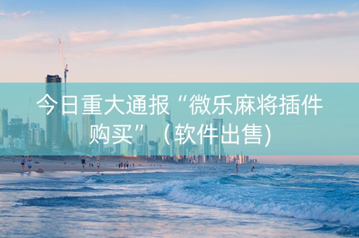 今日重大通报“微乐麻将插件购买”（软件出售)