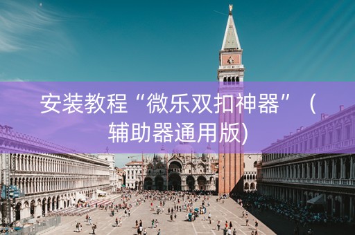 安装教程“微乐双扣神器”（辅助器通用版)