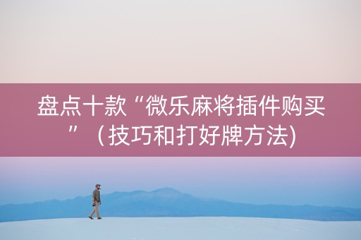 盘点十款“微乐麻将插件购买”（技巧和打好牌方法)