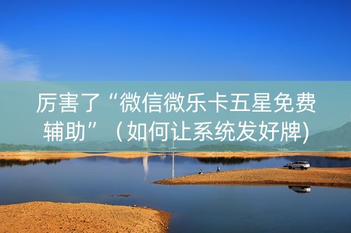 厉害了“微信微乐卡五星免费辅助”（如何让系统发好牌)