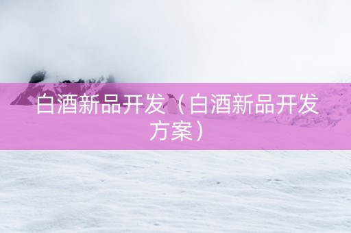 白酒新品开发（白酒新品开发方案）
