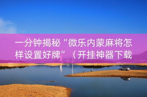 一分钟揭秘“微乐内蒙麻将怎样设置好牌”（开挂神器下载)