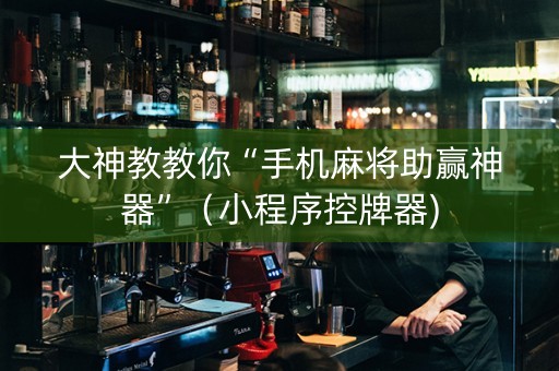 大神教教你“手机麻将助赢神器”（小程序控牌器)