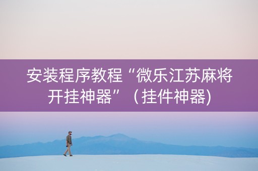安装程序教程“微乐江苏麻将开挂神器”（挂件神器)