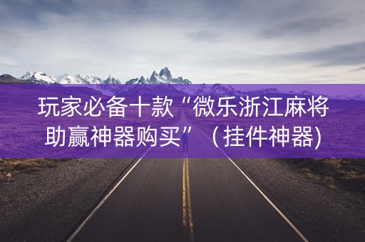 玩家必备十款“微乐浙江麻将助赢神器购买”（挂件神器)