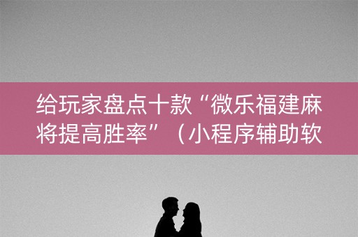给玩家盘点十款“微乐福建麻将提高胜率”（小程序辅助软件)