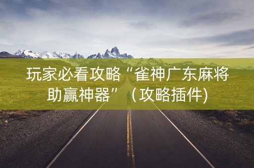 玩家必看攻略“雀神广东麻将助赢神器”（攻略插件)