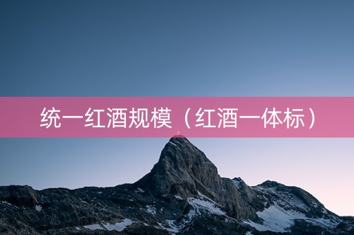 统一红酒规模（红酒一体标）