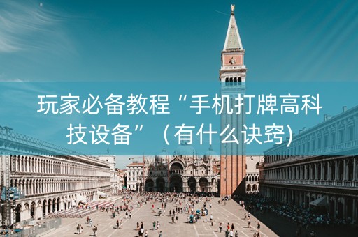 玩家必备教程“手机打牌高科技设备”（有什么诀窍)
