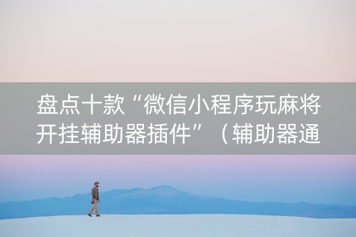 盘点十款“微信小程序玩麻将开挂辅助器插件”（辅助器通用版)