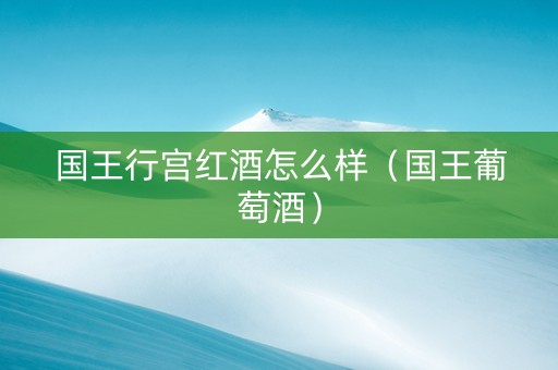 国王行宫红酒怎么样（国王葡萄酒）