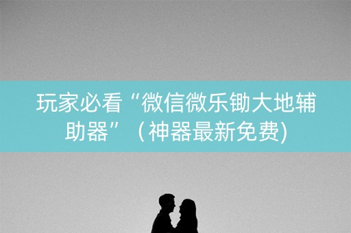 玩家必看“微信微乐锄大地辅助器”（神器最新免费)