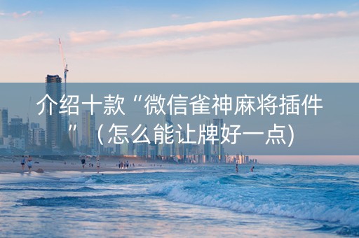 介绍十款“微信雀神麻将插件”（怎么能让牌好一点)