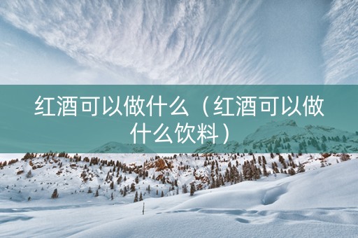 红酒可以做什么（红酒可以做什么饮料）