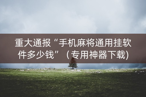 重大通报“手机麻将通用挂软件多少钱”（专用神器下载)