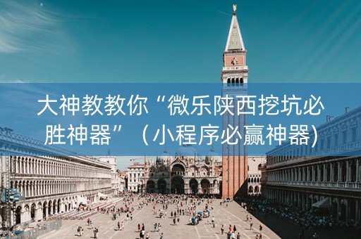 大神教教你“微乐陕西挖坑必胜神器”（小程序必赢神器)