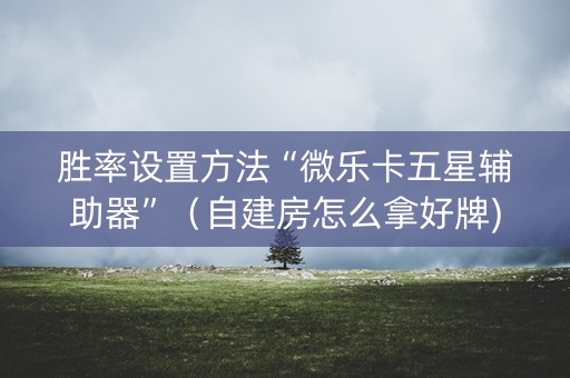 胜率设置方法“微乐卡五星辅助器”（自建房怎么拿好牌)