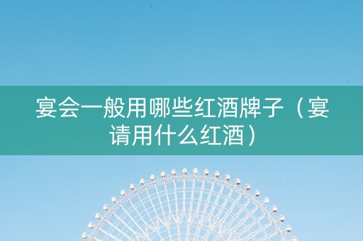 宴会一般用哪些红酒牌子（宴请用什么红酒）