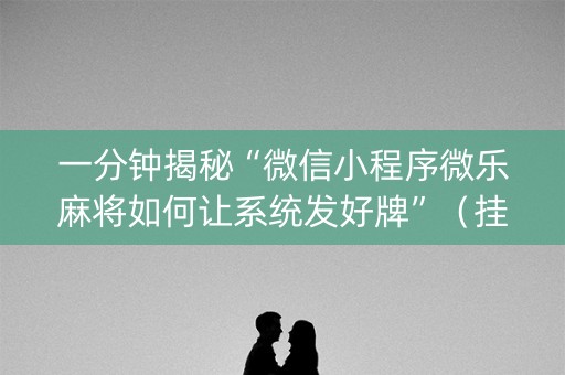 一分钟揭秘“微信小程序微乐麻将如何让系统发好牌”（挂件神器)
