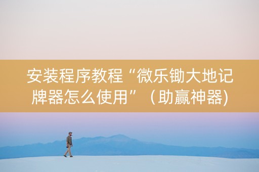 安装程序教程“微乐锄大地记牌器怎么使用”（助赢神器)
