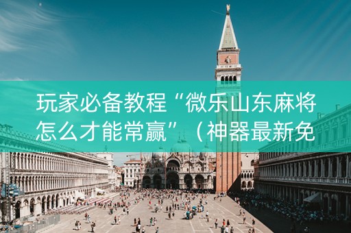 玩家必备教程“微乐山东麻将怎么才能常赢”（神器最新免费)