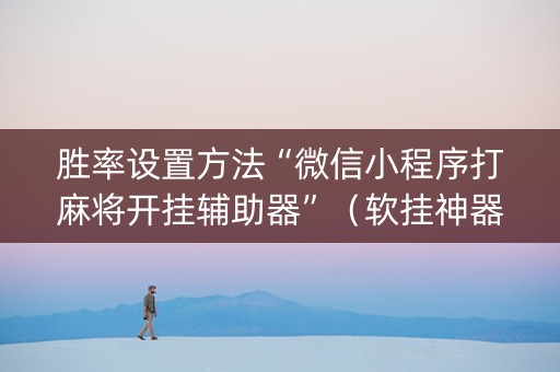 胜率设置方法“微信小程序打麻将开挂辅助器”（软挂神器)