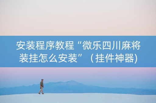 安装程序教程“微乐四川麻将装挂怎么安装”（挂件神器)