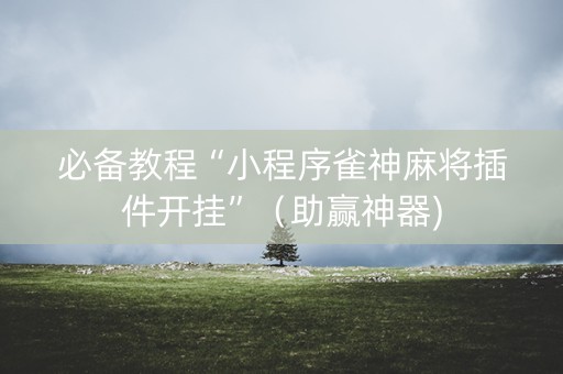必备教程“小程序雀神麻将插件开挂”（助赢神器)