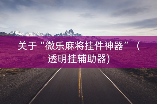关于“微乐麻将挂件神器”（透明挂辅助器)