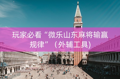 玩家必看“微乐山东麻将输赢规律”（外辅工具)