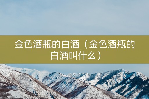 金色酒瓶的白酒（金色酒瓶的白酒叫什么）